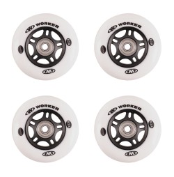 Roti WORKER 64 mm si rulmenti ABEC-5 Chrome - set 4 buc.