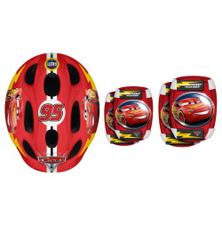 Set Casca Disney Cars+Protectii pentru Copii