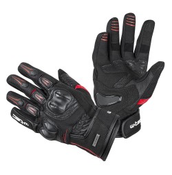 Manusi Moto Piele W-TEC Legend Negru/Rosu