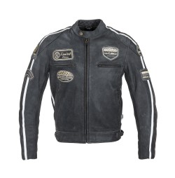 Geaca Moto Piele Barbati W-TEC Negru Vintage