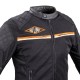 Geaca Moto Barbati W-TEC 2Stripe Negru/Bej/Orange