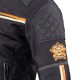 Geaca Moto Barbati W-TEC 2Stripe Negru/Bej/Orange