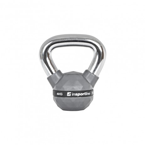 Gantera Kettlebell cauciucata inSPORTline PU 4 kg