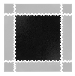 COVOR DE PROTECTIE PUZZLE INSPORTLINE SIMPLE NEGRU