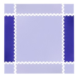 Piesa laterala covor de protectie puzzle inSPORTline Simple Albastru- 2 bucati