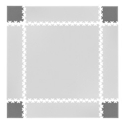 Colt covor de protectie puzzle inSPORTline Simple Gray - 4 bucati