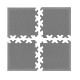 Colt covor de protectie puzzle inSPORTline Simple Gray - 4 bucati