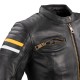 Geaca Moto Femei Piele W-TEC Stripe Lady Negru