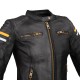 Geaca Moto Femei Piele W-TEC Stripe Lady Negru