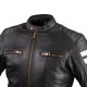 Geaca Moto Barbati Piele W-TEC Stripe Negru/Crem