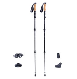 Bețe de trekking din carbon 3 piese inSPORTline Portello