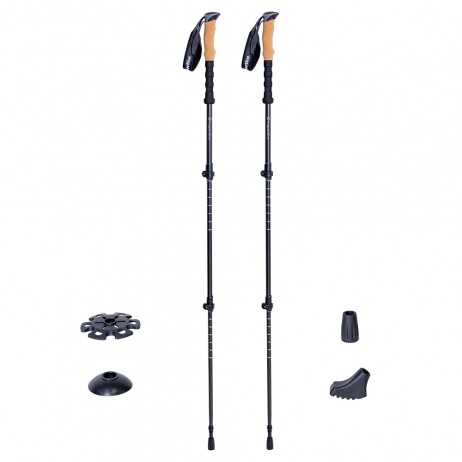 Bețe de trekking din carbon 3 piese inSPORTline Portello