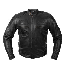 Geaca Moto Barbati Piele W-TEC Urban Noir