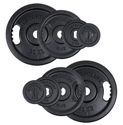 Set Greutati Fier inSPORTline Castblack 2 – 20 kg/50 mm