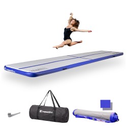 Saltea gonflabila exercitii inSPORTline Airstunt 500 x 100 x 10 cm, Gri