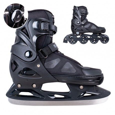 Patine 2in1 cu sistem de strangere FITGO® inSPORTline Noctys