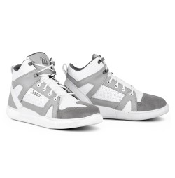 Ghete de motocicletă W-TEC Arimes – Alb-Gri